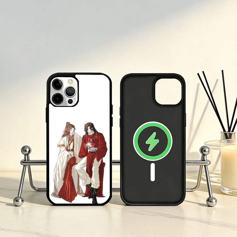 Чехол для телефона "Благословение Небесного Чиновника" для iPhone 17, 16, 15, 14, 13, 12, 11 Plus, Pro Max Магнитный для Magsafe Беспроводной Зарядки