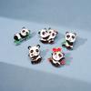 Chinese Style Giant Panda Zinc Zinc Alloy Brooch Oil Dripping  Cute   Kids