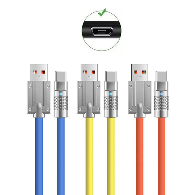 Usb C Auto Cable 120W Type C Charger Usb Charging Cable Fast Charge Fast Charging Type C Charger Cable For Mobile Phone Car