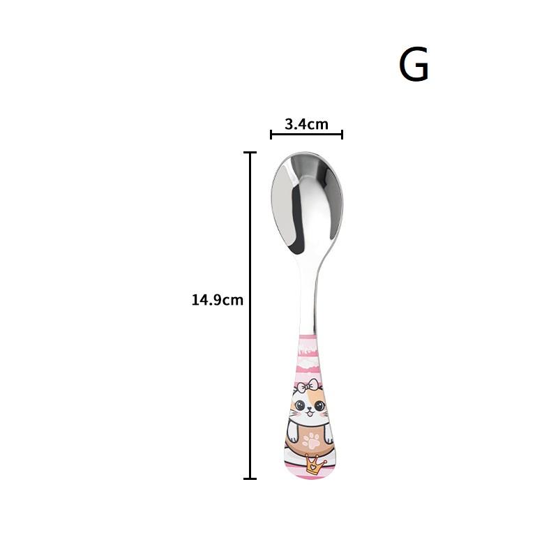 1/4 шт. Набор столовых приборов из нержавеющей стали, мультяшные животные, милая вилка, детская ложка, вилка, столовая посуда, детская посуда, подарок