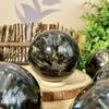 1pc Gorgeous Natural Firework Stone Sphere Crystal Carving Gemstone Jewelry Accessory Birthday Gift Party Desktop Decor