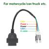 16-контактный OBD OBD2 Женский K Line Can Line Jumper Разъем для тестера Диагностический кабель Универсальный кабель K + CAN OBD2 для транспортных средств