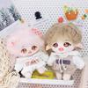 Niannyyhouse 10cm~15cm 20cm Plush Clothes, White Hoodie, Suspenders, Cotton Doll, Dress-Up Accessories (White 10cm~15cm)
