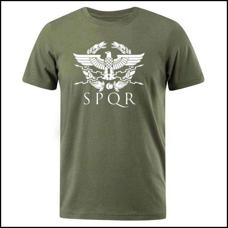 Мужские футболки SPQR Римский гладиатор Имперский золотой орел Летняя футболка Мужская Харадзюку Панк-рок Футболка Повседневные топы Футболки Рубашка