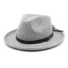 Thick Wool Felt Bell Top Wide Brim Unisex Fedora Hat