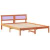 Bed Frame Wax Brown 160 x 200 cm Solid Pine Wood