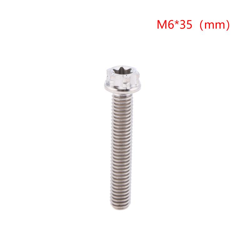 Versatile M6 Titanium Flanged Hexagon Head Bolts Suited for Bike Moto Car Projects
