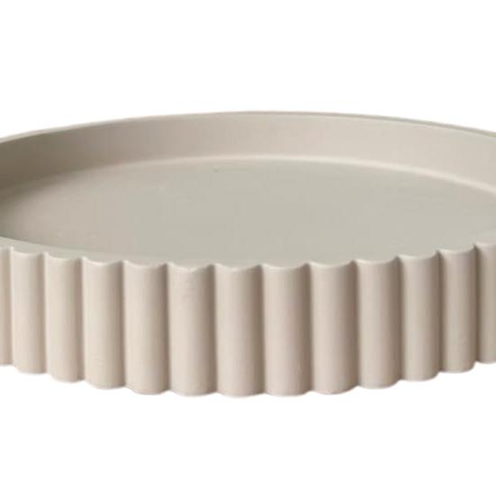 Круглый декоративный поднос из смолы диаметром 11 дюймов, однотонный поднос, минималистский декор для столешницы, центральный элемент журнального столика