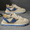 Hot Selling Beige Men's Casual Sneaker Fashion Patchwork Designer Shoes Men Low-cut Comfortable Chunky Sneaker Men Leisure Shoes
