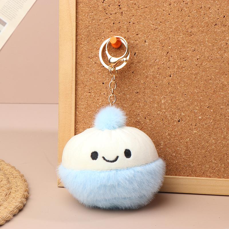 Милая маленькая плюшевая игрушка-брелок в виде колобка, мультяшная мягкая кукла-подвеска, брелок для ключей от машины, рюкзак, сумка, декор для детей, подарок