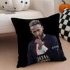 Brazilian Handsome Athlete NNeymar Jr Cushion Cover Throw Pillow Cover Hidden Button Durable Polyester Chair Cushion