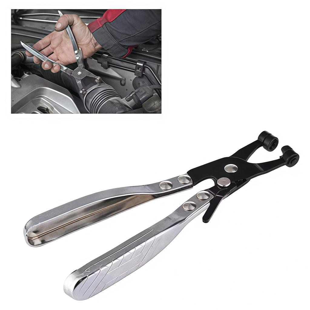 1 шт. Автомобильные плоскогубцы для хомутов водяных шлангов, зажим, поворотная приводная губка, фиксирующий инструмент, снятие и установка хомутов шлангов кольцевого типа с плоской лентой