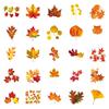 50 шт. Наклейки с желтыми листьями, наклейки на День благодарения, осенние листья, растения, мультяшные наклейки, креативные водонепроницаемые декоративные наклейки для ноутбука и компьютера