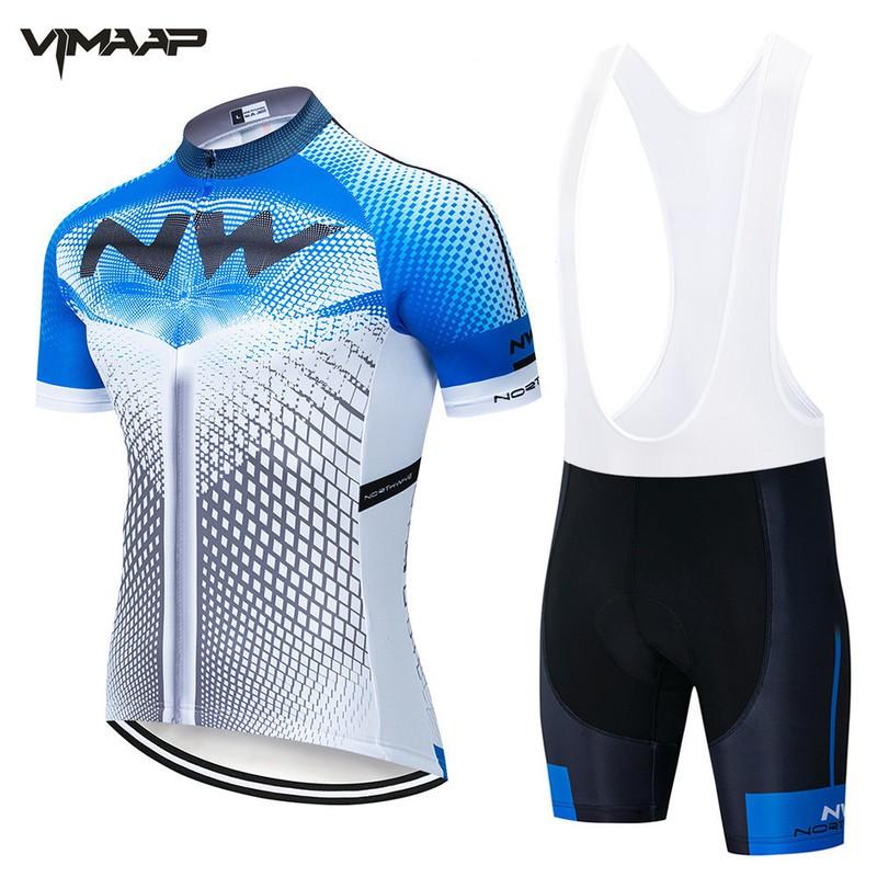 Mens Cycling Jersey Set Short Sleeve Breathable Quick-Dry Bike Top Road Mountain Biking Outdoor Sports