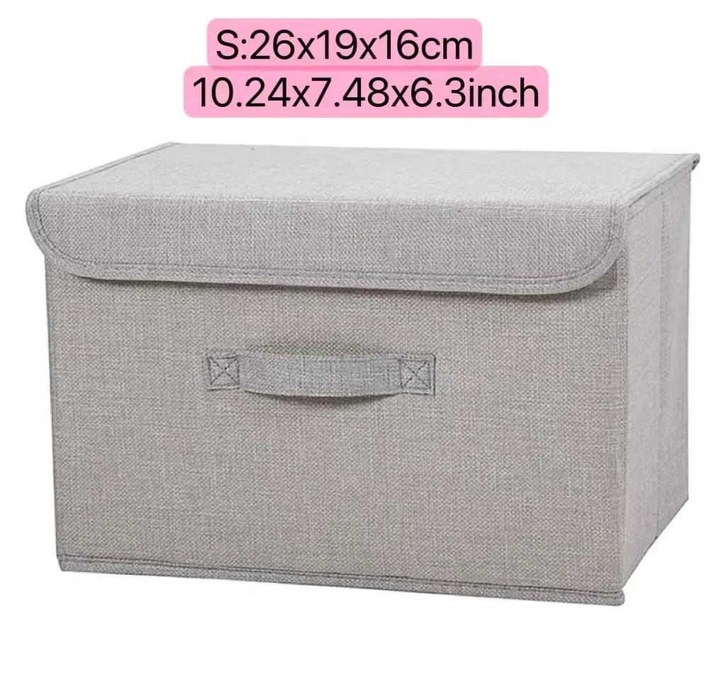 Collapsible Storage Box With Lid Multi Functional Clothe Underwear Socks Organizer Foldable Sundries Storage Basket For Wardrobe