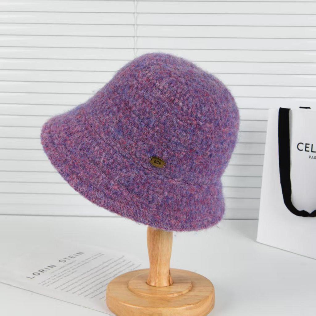 Minimalist Wool Fisherman Hat with Ear & Face Protection - Windproof, Warm, Solid Color for Autumn & Winter