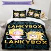3pcs Lankybox Foxy and Rocky1 pattern bedding set duvet cover set includes duvet cover &pillowcases, perfect all season bedroom decoration & gift