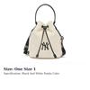 MLB Polyester Bucket Bag, Handbag, Shoulder Bag, Crossbody Bag Small Unisex Black White 3ABMS0626-50CRS