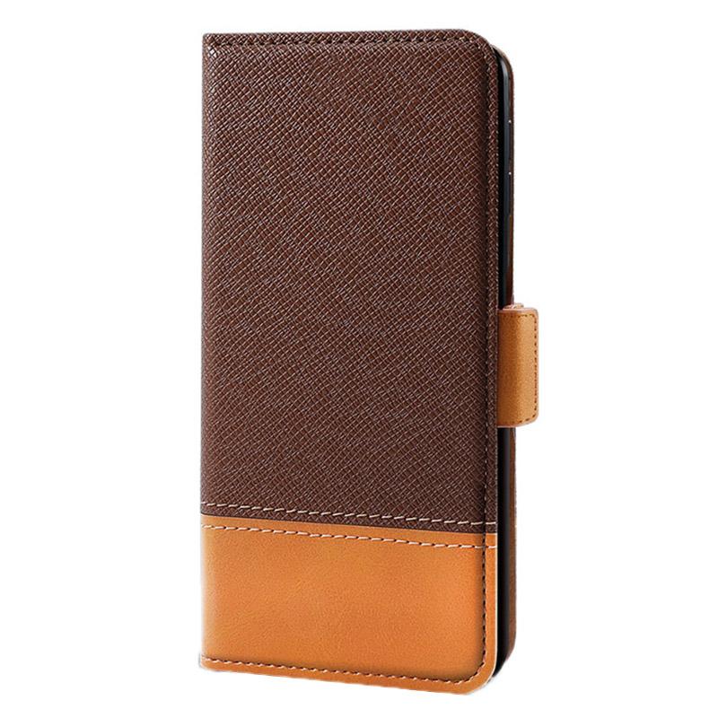 For iPhone 16e Case Color Splicing PU Leather Wallet Phone Cover