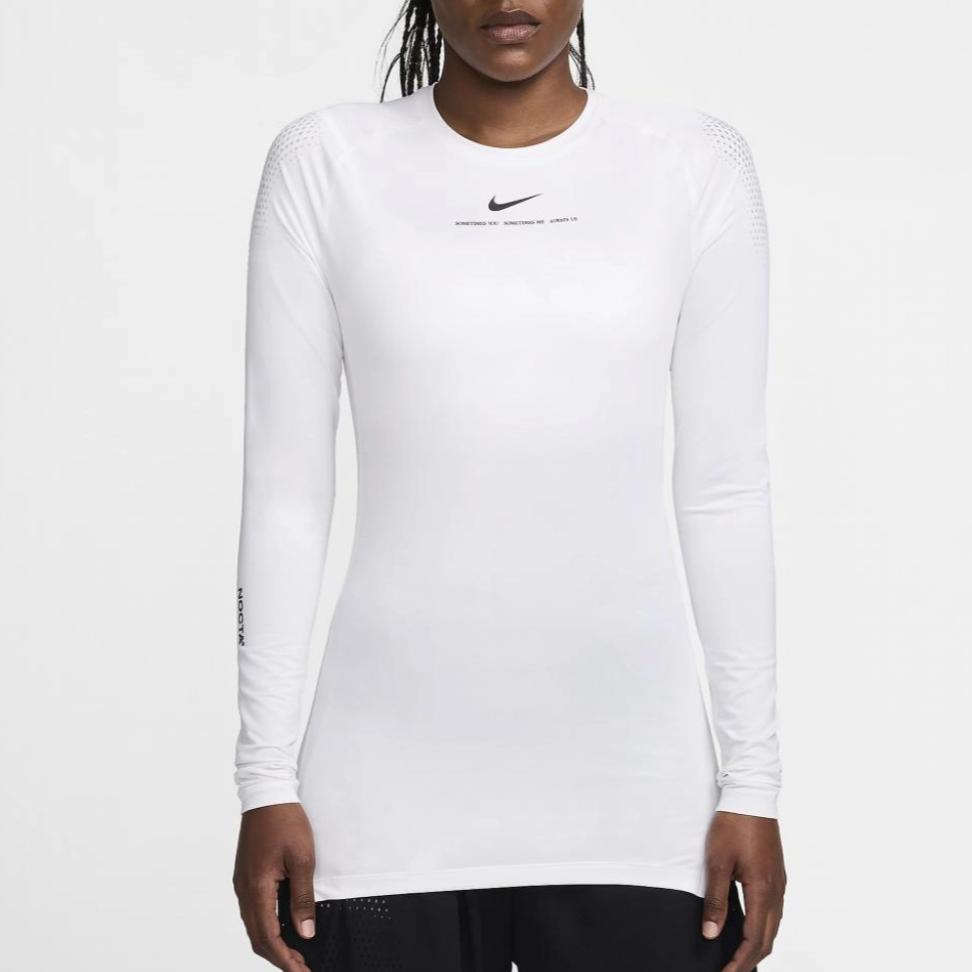 Nike NOCTA Футболка с длинным рукавом Базовая для баскетбола Мужская Белый Черный DN0001-100