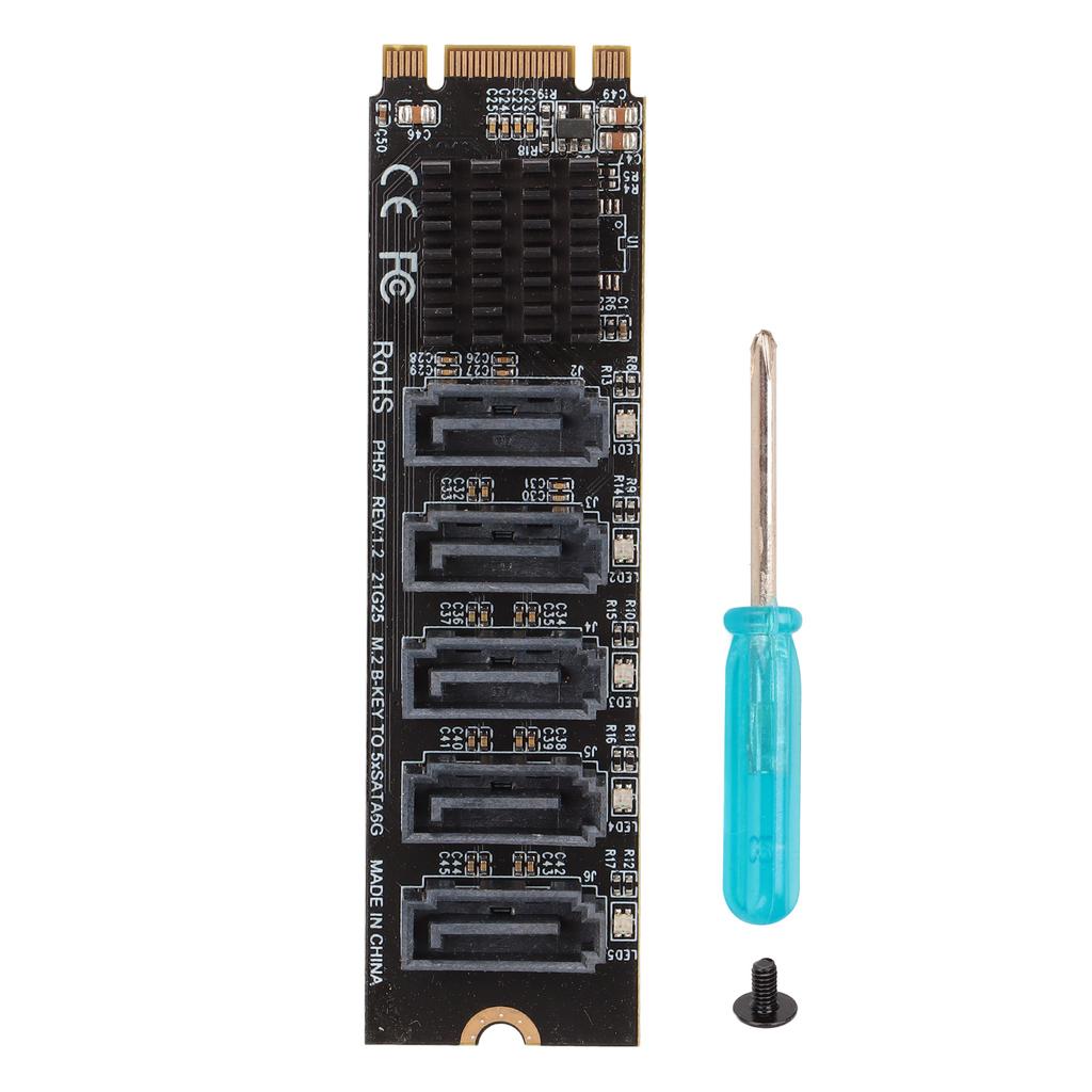 M.2 to SATA3.0 Riser Card PH57 M.2 to SATA3.0 5-портовая карта расширения жесткого диска PM Function PCI E to