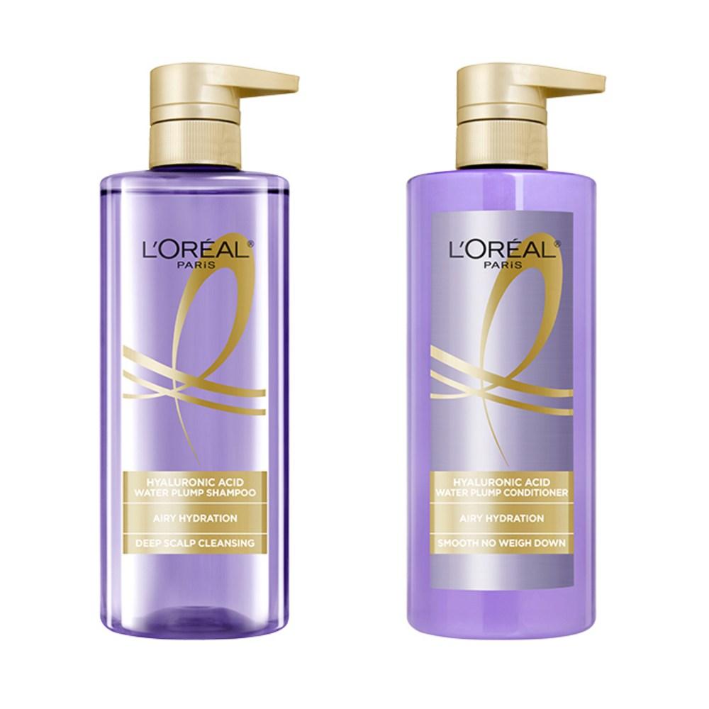 L'Oreal Paris Шампунь для кожи головы с гиалуроновой кислотой большой емкости 660 мл + Кондиционер для волос 660 мл, набор из 2 предметов, 1 набор