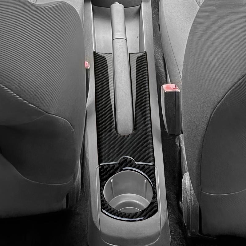For SEAT Cordoba Ibiza 6L (2002-2009) Trim Accessories Carbon Fiber Interior Sticker. Car Center Console Gear Shift Panel Cover.