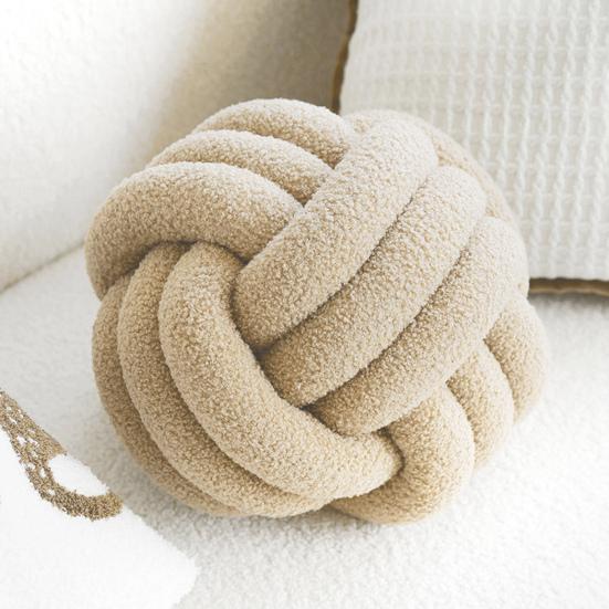 Подушка ручной плетеный узел 22 см круглый шарообразный шерпа эластичный спальный компаньон диван украшение дивана подушка для фотографии