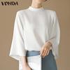 VONDA Весенняя женская блузка с рукавами 3/4, однотонные топы