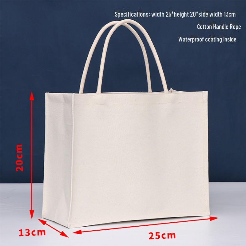 MUJI Burlap Hand-held Gift Bag - Stylish Blank Small Batch Shopping Bag
