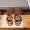 Autumn Girl's Flat Shoes Camel Brown Round Toe Shallow Kids Mary Jane Classic 21-34 Toddler Leisure Soft Daily Children Shoe