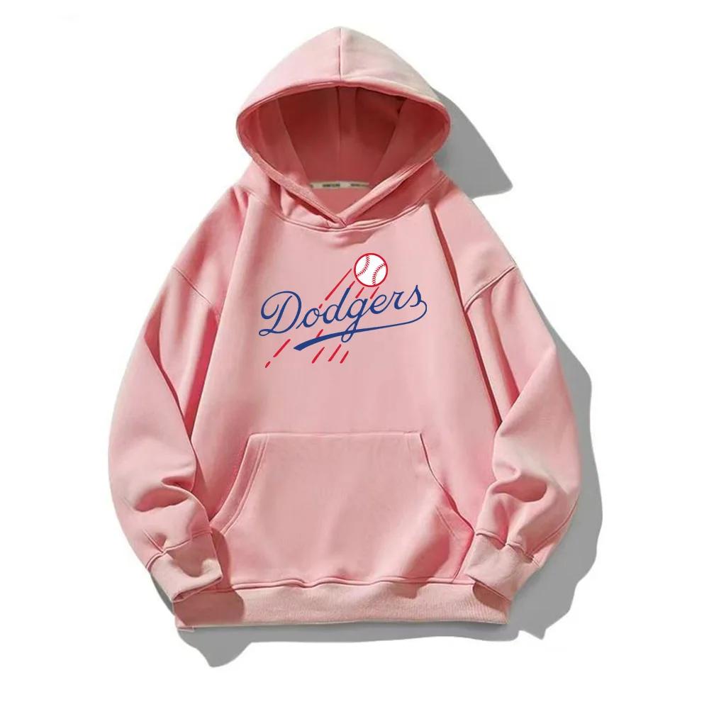 Лос-Анджелес Доджерс Пуловеры Унисекс Свободные Повседневные Толстовки С Длинным Рукавом Толстовки Спортивная Одежда Большие Размеры Модные Женские Мужские Толстовки