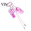 Shoe Key Holder Mini Tumbler Keychain with Charm, Pendant Charm Ring Braided Rope, Decor Accessory for Purse Handbag Backpacks Rope