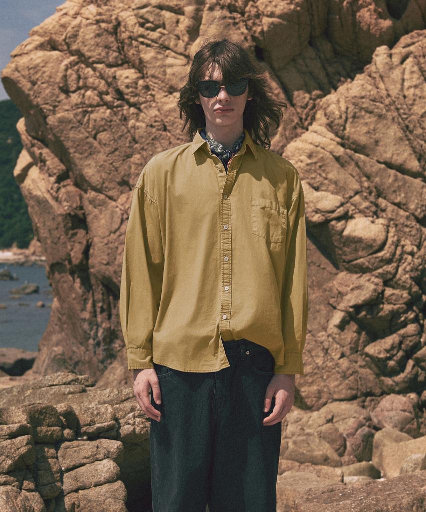 FAKE CAMPER Vintage Pigment Loose Fit Shirt [7 Colors] (Type A)