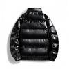 Мужская модная блестящая пуховая куртка - Зимняя уличная мода большого размера с лацканами
