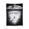 Super Soft But Why Nihilist Penguin Meme  Throw Blanket Premium Fleece Flannel Lightweight Blanket Cozy Warm Blankets All Season