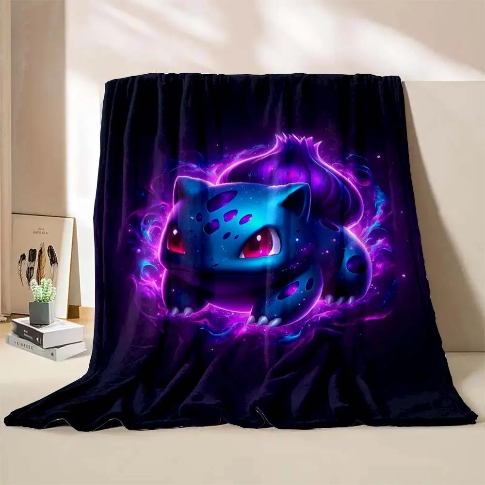 Cute Pokémon Bulbasaur Print Blanket Children Adult Blanket Soft Warm for Bed Sofa Travel Cover Blanket Children's Luxury Gifts