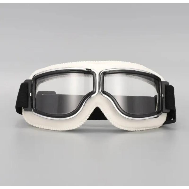 Мотоциклетные очки, ветрозащитные очки для мотоциклетного шлема, солнцезащитные очки, ретро, ​​универсальные складные кожаные аксессуары для мотоциклов в стиле ретро