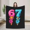 Christmas Buffalo Snowflake Warm Plush Blanket for Girls Boys  Fluffy Flannel Bedspread Couch Chair Throw Sofa Bed Cover