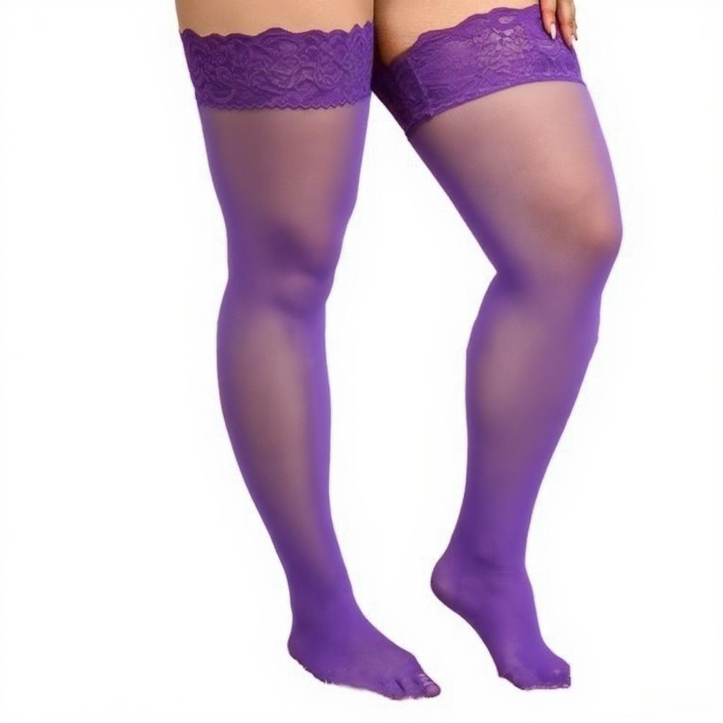 Женские чулки до бедра больших размеров с цветочным кружевом, очень тонкие, прозрачные, косплей, Лолита, JK, 3XXXXL