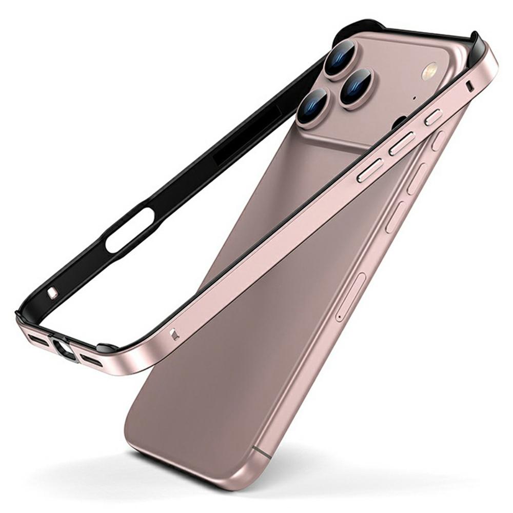 For iPhone 17 Pro Max Case Hollow Heat Dissipation Silicone Metal Bumper Phone Cover