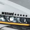 Наклейка на автомобиль Wanted, водостойкая, автомобильные декорации, наклейка с пятью звездами, наклейка на автомобиль, украшение кузова автомобиля, наклейка для заднего окна грузовика
