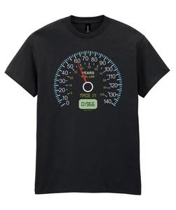 Mens 60th Speedometer 1966 Birthday T-Shirt - Personalised Option- 60 Years Gift