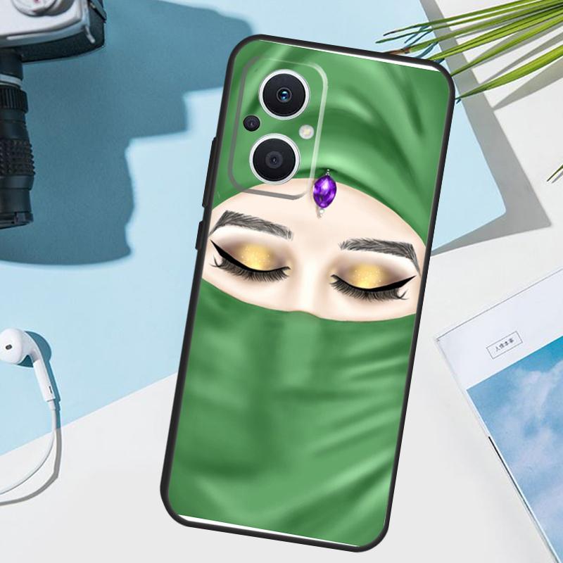 Мусульманская Исламская Арабская Девушка Хиджаб Чехол Для OPPO Reno 14 F 13F 12F 11F 10 11 12 13 Pro 7 8 Lite OPPO Find X9 X5 X6 X8 Pro Чехол