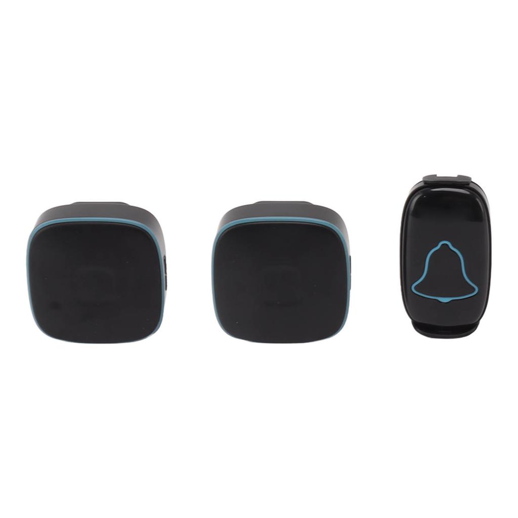 200m Wireless Call System with 36 Songs 4 Gear Volume Levels 2 Plug In Receivers LED Flash Alerts