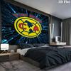 Club America Custom Name Wall Tapestry Aesthetic Wall Hanging Printed Fabric Blanket Decorative Tapestries For Bedroom Living Room Home Decor