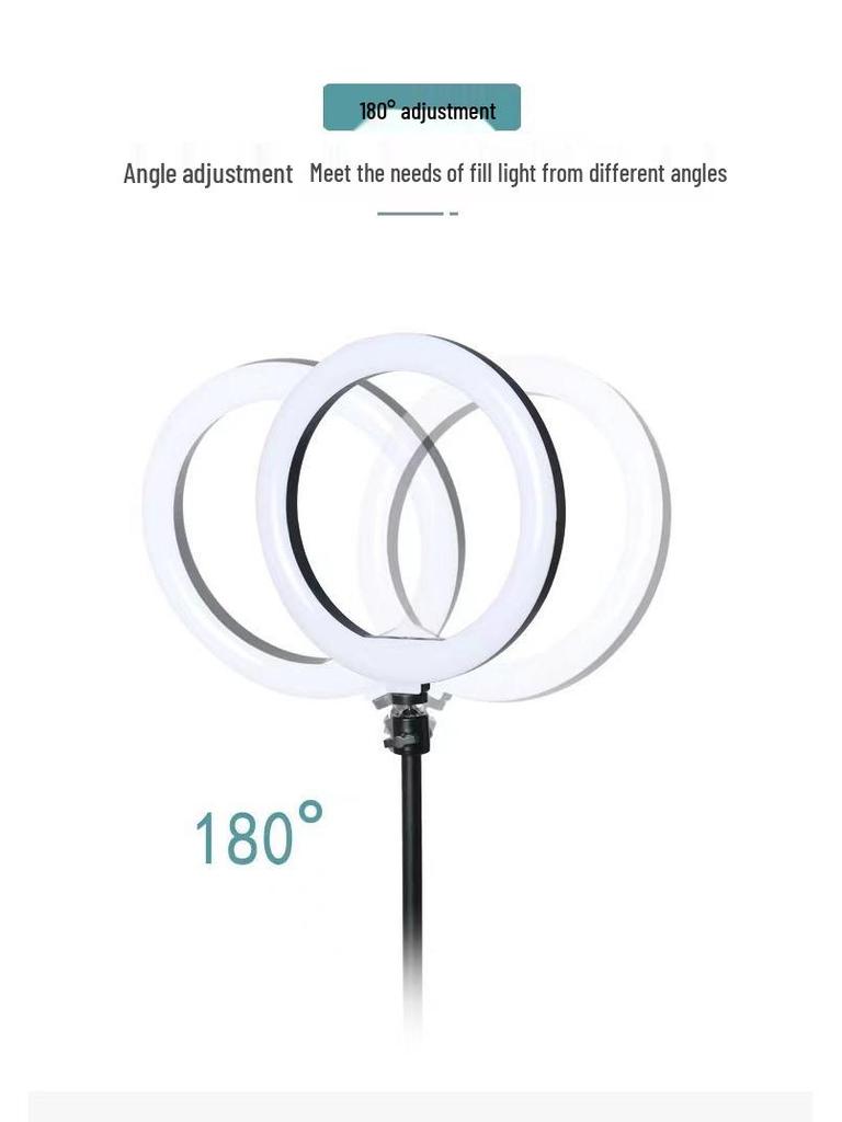 LED Selfie Ring Light with Adjustable Tripod for Live Streaming and Photography