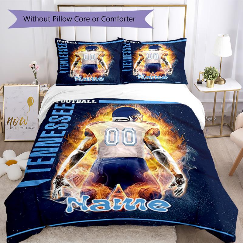 Fan98 Customize Your Name Bedding Set Breathable Duvet Cover With Pillowcases Decorative Bed Linen For Bedroom Home Decoration Birthday Gift