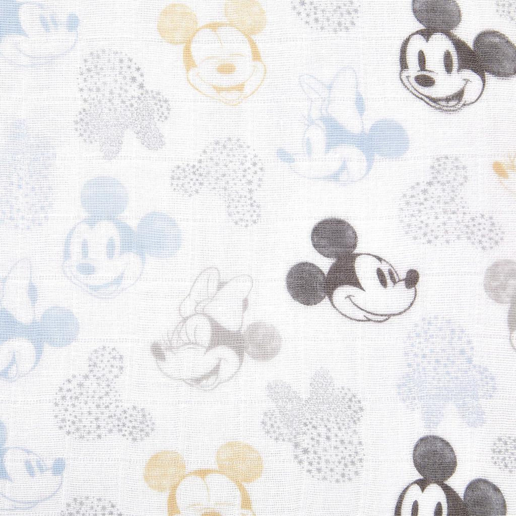 Aden anais Микки Минни Муслиновый набор Disney с петлей + и полотенца, 3, 30x30 см, Дизайн, Хлопок, (WCADABDAWCC30002DIJ)