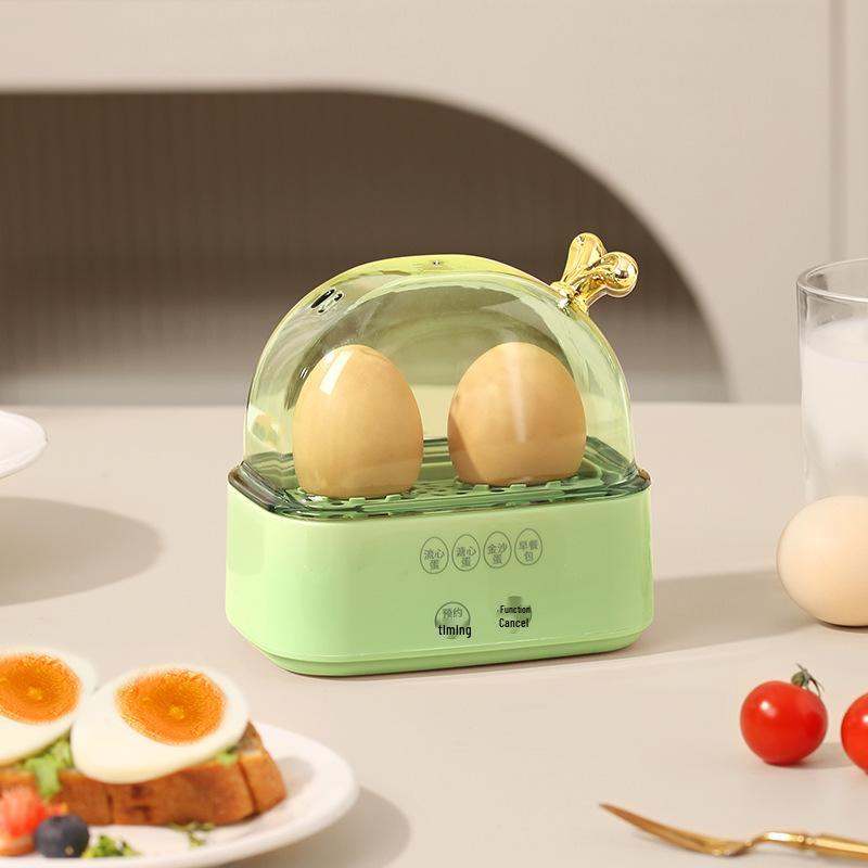 Automatic Mini Egg Steamer with Timer: Multifunctional, Anti-Dry, Perfect for Breakfast